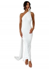 Robe longue Ania Dos nu anneau blanche-sophie-libertine