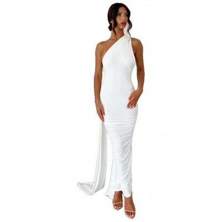 Robe longue Ania Dos nu anneau blanche-sophie-libertine