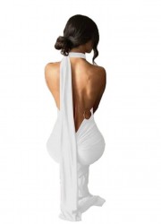Robe longue Ania Dos nu anneau blanc-sophie-libertine