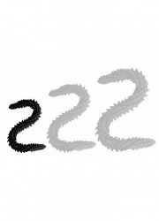 Double gode Scolop silicone avec picots souples noir taille S sophie-libertine