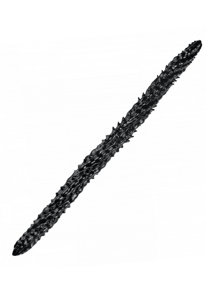 Double gode Dong Silur PVC avec Picots souples Noir Taille L 60 cm-sophie-libertine