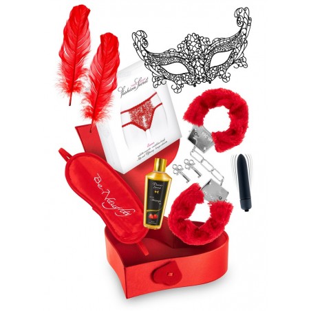 joli coffret coeur rouge avec sextoy couple pour la Saint Valentin-sophielibertine