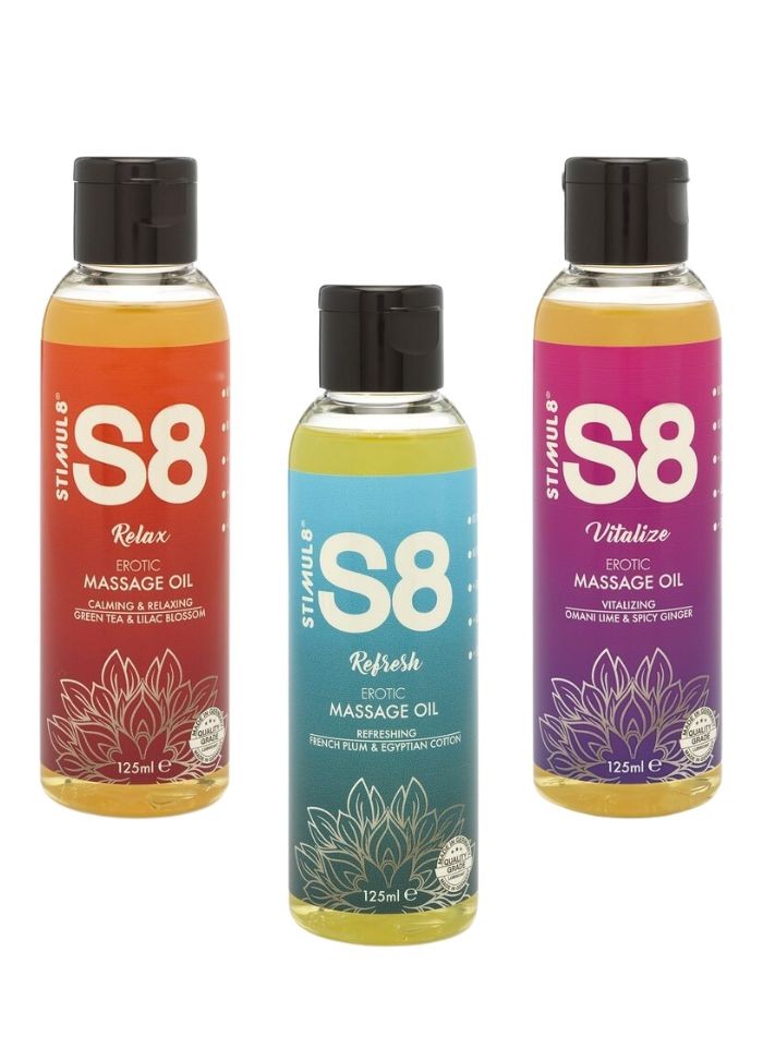 Petit flacon d'huile de massage sensuelles 3 parfums S8-sophie-libertine