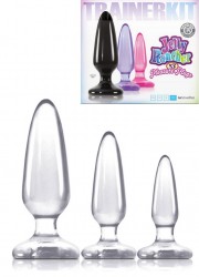 Coffret 3 plug anal Jelly Rancher Trainer Kit transparent-couleur-sophie-libertine