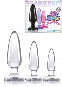 Coffret 3 plug anal Jelly Rancher Trainer Kit transparent-couleur-sophie-libertine