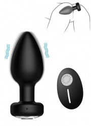 Plug anal Vibrant Rechargeable & Lumineux avec Télécommande Taille L