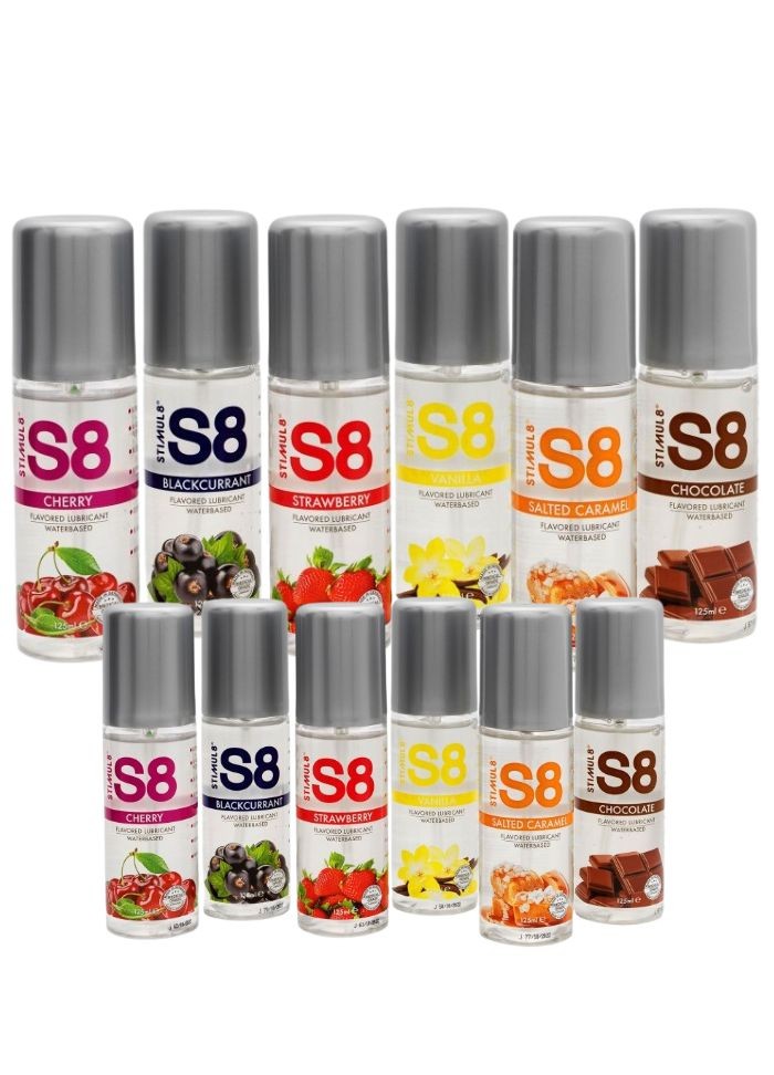 Lubrifiant stimulate s8 gout caramel petit format de voyage en 50ml en vente à la boutique Sophie Libertine Vannes