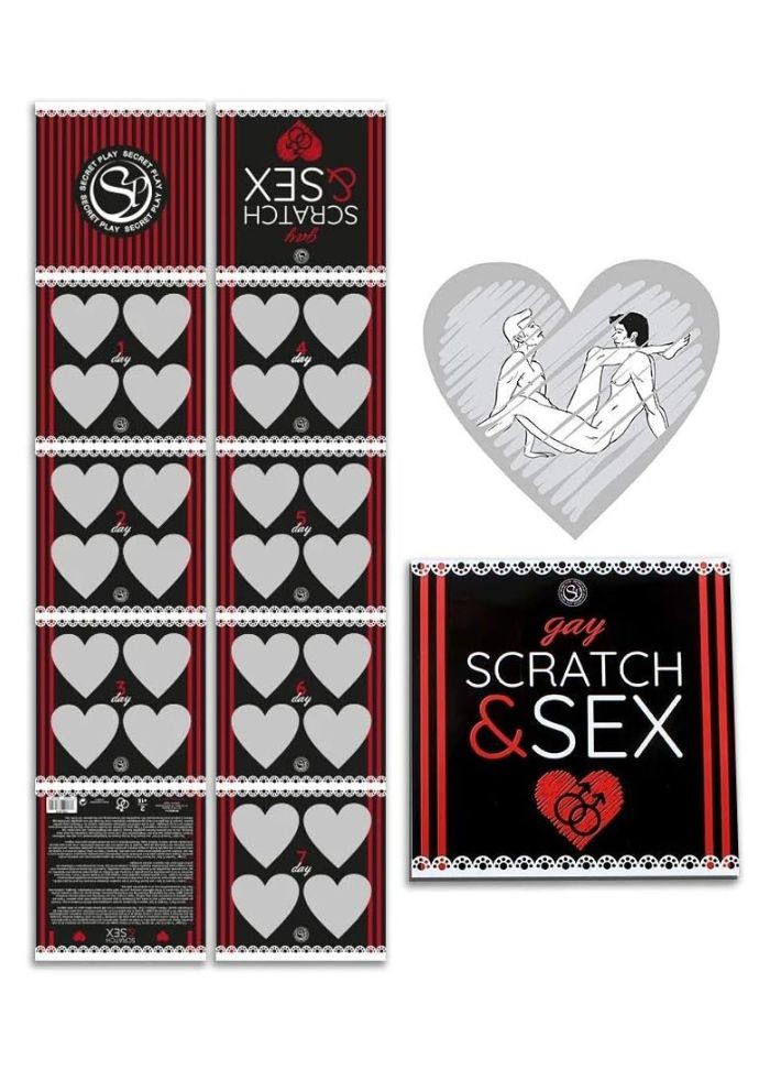 Jeu a gratter pour couple gay Secret play 7 jours de sexe a gratter en vente chez Sophie Libertine Vannes