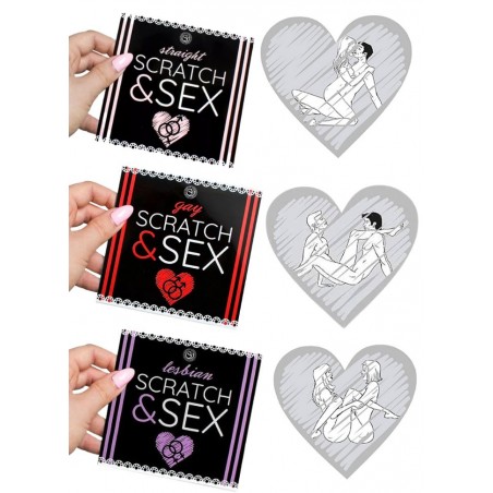 Jeu de cartes a gratter pour couple hétéro gay ou lesbien en vente chez Sophie Libertine Vannes