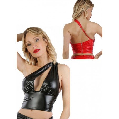 Top court et sexy pour femme avec joli dos nu asymétrique en vente chez Sophie libertine Vannes