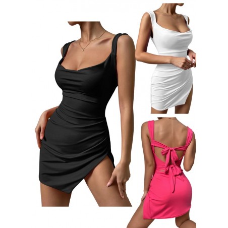 Robe courte et sexy pour femme avec dos nu et larges bretelles en vente chez Sophie Libertine Vannes