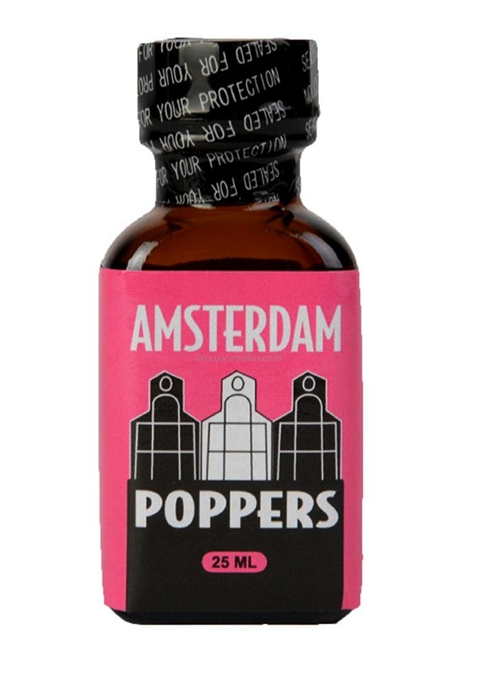 grand flacon Poppers Amsterdam - amyle - 25 ml petit prix chez Sophie Libertine Vannes