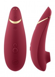 Womanizer premium 2  bordeaux en silicone pour une bonne stimulation du clitoris en vente chez Sophie Libertine Vannes