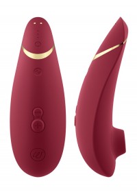 Womanizer premium 2  bordeaux en silicone pour une bonne stimulation du clitoris en vente chez Sophie Libertine Vannes