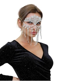 Masque strass blanc