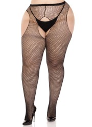 Collant sexy ouvert entre les jambes en résille noire en vente chez Sophie Libertine Vannes sexshop