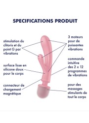 Baguette de massage pour couple avec stimulateur de clitoris en vente chez Sophie Libertine Vannes