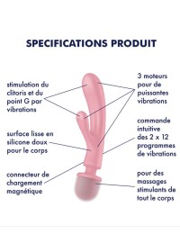 Baguette de massage pour couple avec stimulateur de clitoris en vente chez Sophie Libertine Vannes
