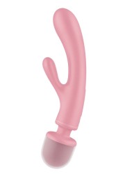 Satisfyer Baguette massage- vibro Rabbit Triple Lover rose