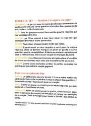 Règles du jeu de cartes canards maqués pour couple en vente chez Sophie Libertine Vannes