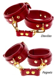 Taboom Menottes Poignets & Chevilles - Bordeaux & Or