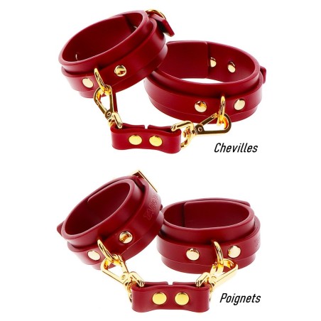 Taboom Menottes Poignets & Chevilles - Bordeaux & Or