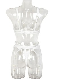 Lingerie sexy petit prix - ensemble en tulle blanc vendu à la boutique Sophie Libertine Vannes