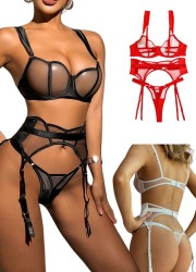 Lingerie coquine ensemble soutien-gorge string et pj petit prix pour femme Sophie libertine vannes sexshop