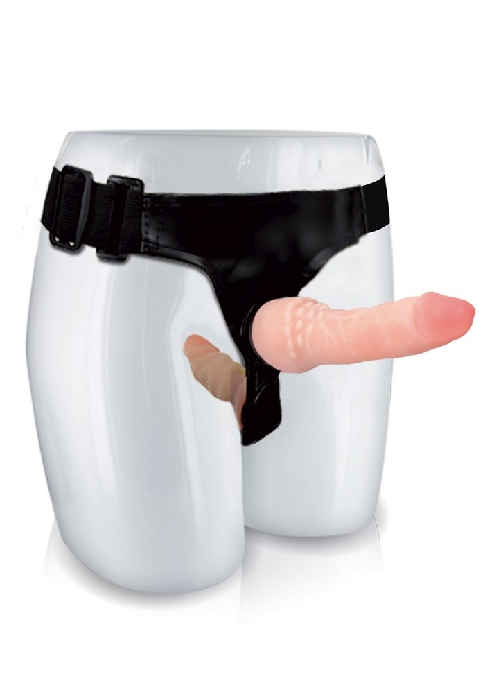 gode ceinture femme double gode vagin et gode externe-sophielibertine