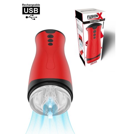 Masturbateur Fusion X Super Suction - Vibrant/Succion et Rechargeable-sophie libertine