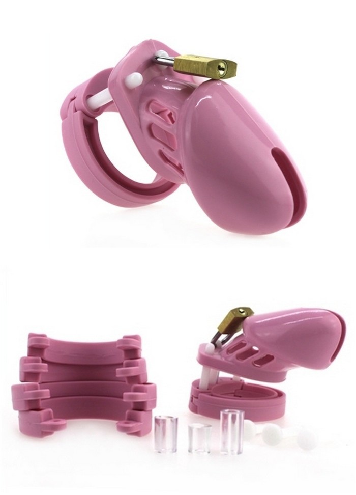 Cage de chasteté en silicone rose-sophielibertine-vannes-sexshop