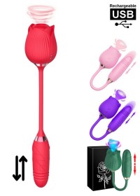 Stimulateur pour femme rose rouge ou violette avec stimulation interne et externe en vente chez Sophie Libertine Vannes