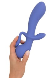 Vibromasseur flexible avec stimulation clitoridienne et anale