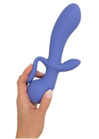 Vibromasseur flexible avec stimulation clitoridienne et anale