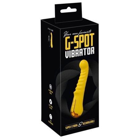 Vibromasseur jaune ergonomique et puissant pour orgasmes garantis
