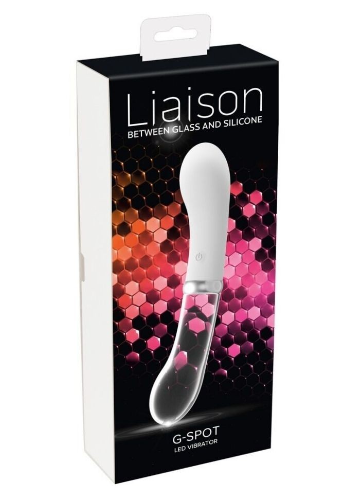 Double gode vibrant en silicone d'un coté en verre de l'autre - Sophie Libertine Vannes sexshop