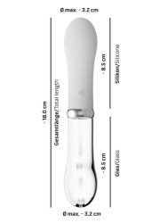 Gode double en verre et silicone, sextoy rechargeable en vente chez Sophie Libertine