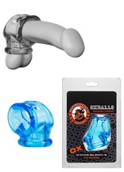 Cockring rouge en TPR très souple et extensible en vente chez Sophie Libertine Vannes - Bleu transparent