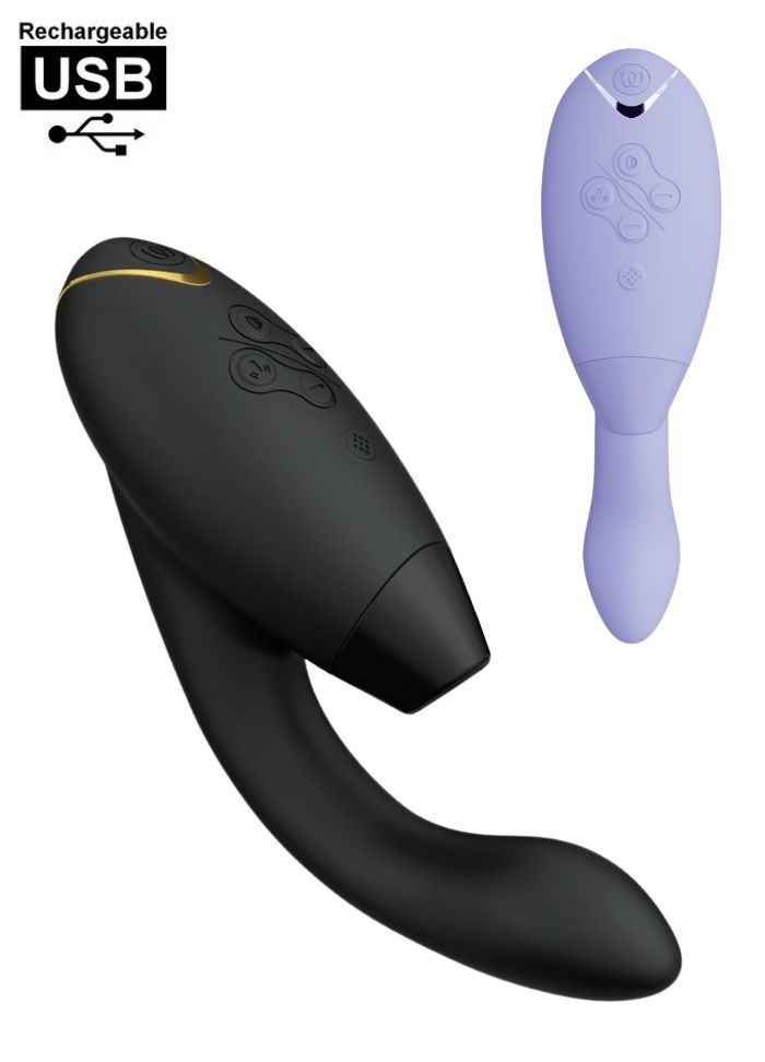 Womanizer DUO 2 stimulateur double avec aspiration et vibration en vente à la boutique Sophie Libertine Vannes