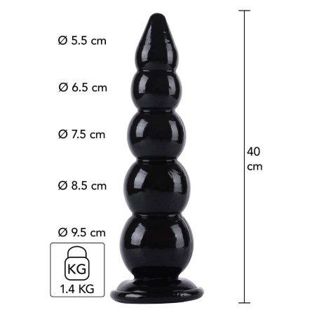 Gode anal en PVC noir en vente à la boutique Sophie Libertine Vannes