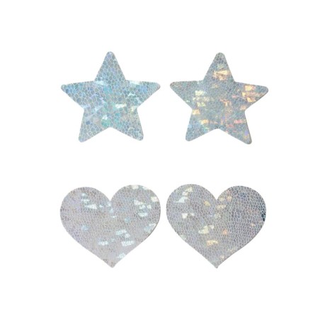 Lot de deux paires de caches tétons holographique Sophie Libertine Vannes