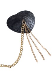 Nippies sexy en forme de cœur avec imprimé python uni