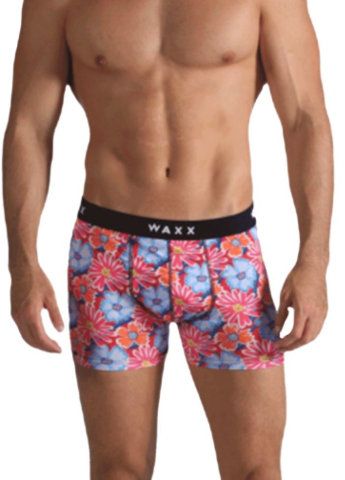 Boxer Waxx coloré Moorea pour homme lingerie en lycra avec motif floral pop Sophie Libertine