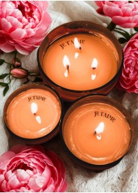 bougie a message amour je taime pivoine ou chocolat
