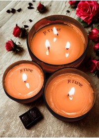 bougie artisanale aux parfums de grasse avec message mignon