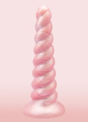 dildo avec super ventouse ultra strong en forme de corne de licorne rose disponible au sexshop breton sophie libertine à vannes
