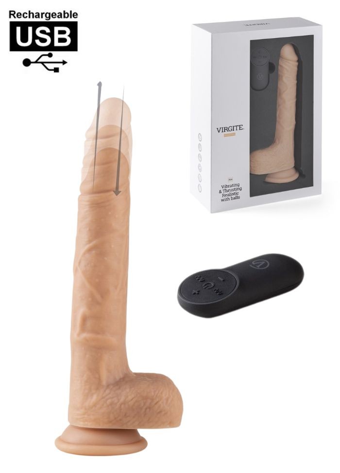 Gode ventouse Va et vient et vibration avec télécommande sextoy rechargeable