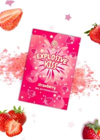 Bonbon Sucre crépitant Explosive Kiss Popping sucre fraise