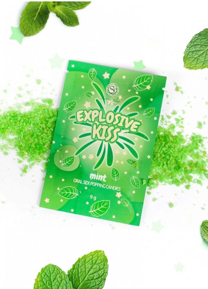 Bonbon Sucre crépitant Explosive Kiss Popping sucre menthe