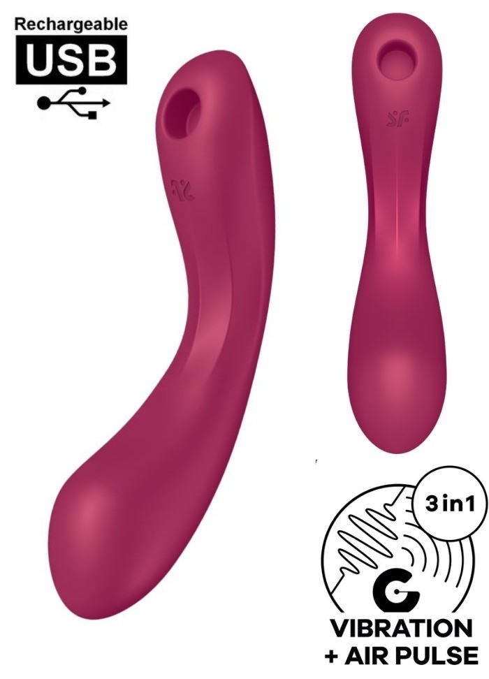 Satisfyer Curvy 1 - sextoy pénétrant et externe en silicone - Sophie Libertine Vannes